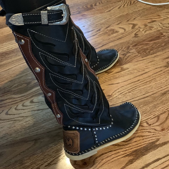 Hector Riccione Cowboylaarzen gli originali Hector Riccione Dames Schoenen  Boots Cowboylaarzen Hector Riccione Cowboylaarzen Stivali indianini in  pelle artigianali dance4life.com